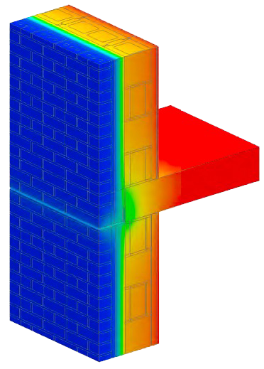 Thermal Modeling Highlighting Thermal Bridging