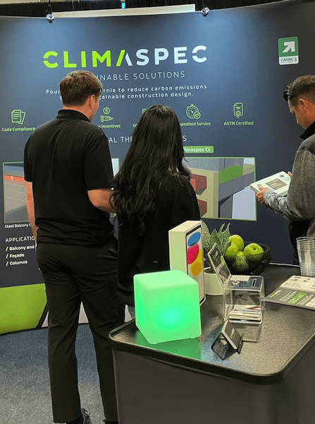 ClimaSpec Trade Show Booth with People AIA2023 