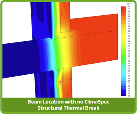 Steel Framing Connection with no ClimaSpec Thermal Break